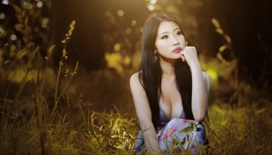 Asian model women Outdoors pho…