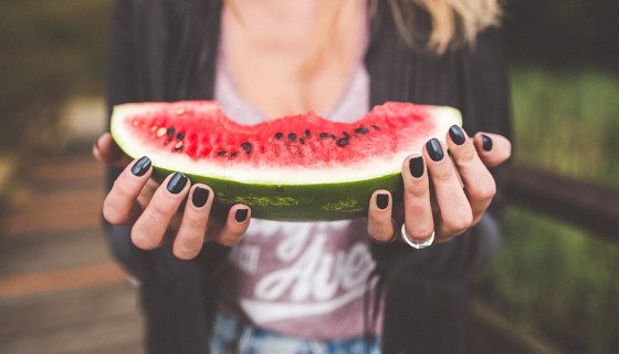 watermelon woman fruit food hd…