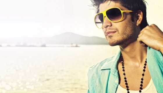 Man yellow goggles modeling hd…